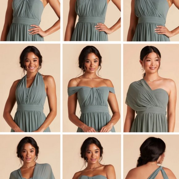 Birdy Grey Convertible Tulle Maxi Dress w/Pleated Bodice - LOTS of Ways to Style - Picture 8 of 8